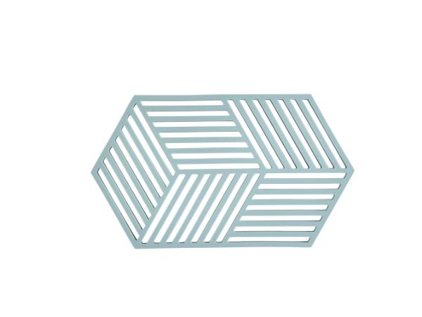 bitz Zone Denmark Hexagon Trivet 24 x 14 x 0.9 cm Fog blue