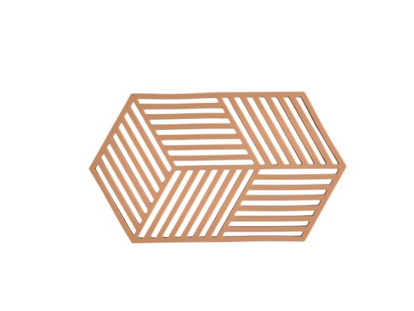 bitz Zone Denmark Hexagon Trivet 24 x 14 x 0.9 cm Light Terracotta