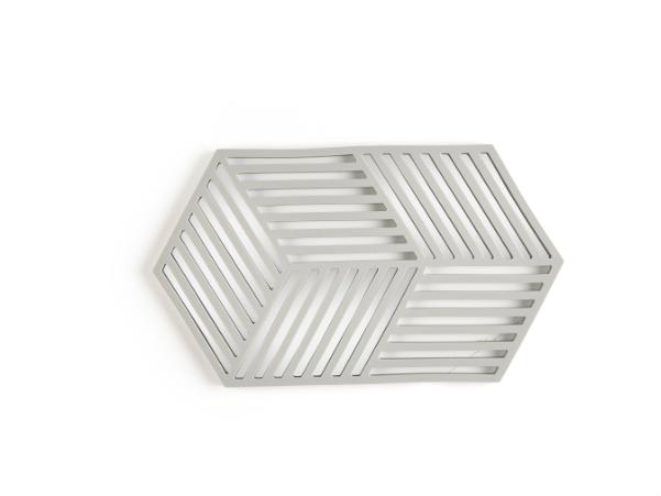Bitz Zone Denmark Hexagon Trivet 24 X 14 X 0.9 Cm Warm Grey