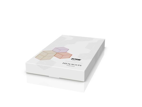 Bitz Zone Denmark Hexagon Trivet 3 Pcs Lupine/Warm Sand/Light Terracotta