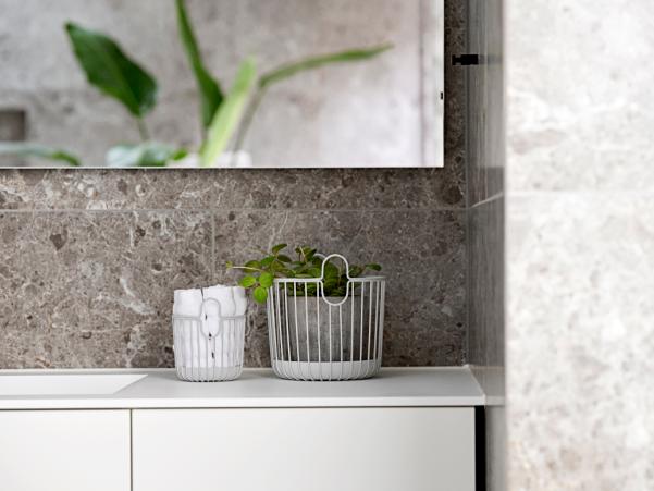 Bitz Zone Denmark Inu Basket Dia 10.5 X 13.5 Cm Soft Grey