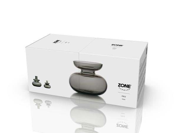 Bitz Zone Denmark Inu Vase Dia 11 X 9 Cm Smoked Grey