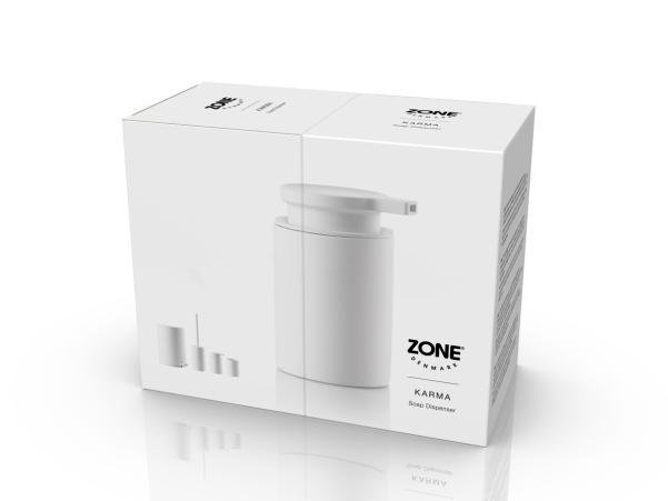 Bitz Zone Denmark Karma Soap Dispenser Dia 7 6 X 12 7 Cm 0 25 Liter White