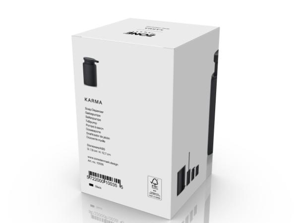 Bitz Zone Denmark Karma Soap Dispenser Dia. 7.6 X 16 Cm 0.25 Liter Black