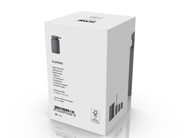 Bitz Zone Denmark Karma Soap Dispenser Dia. 7.6 X 16 Cm 0.25 Liter Grey