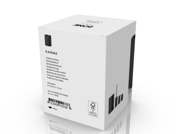 Bitz Zone Denmark Karma Toothbrush Mug Dia. 7.6 X 10 Cm Black