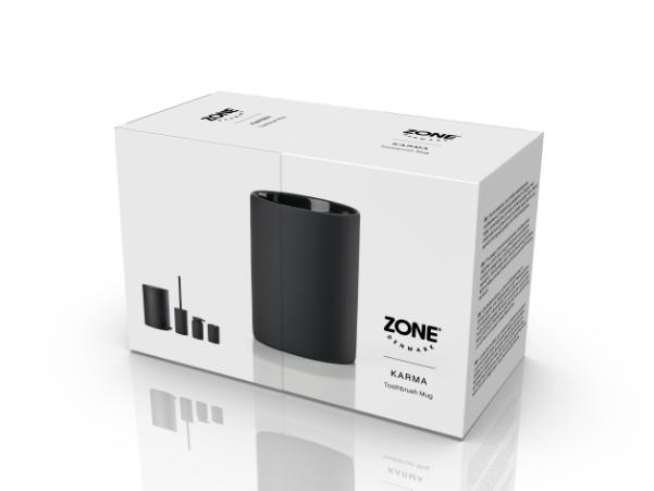 Bitz Zone Denmark Karma Toothbrush Mug Dia. 7.6 X 10 Cm Black