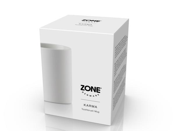 Bitz Zone Denmark Karma Toothbrush Mug Dia 7 6 X 10 Cm White