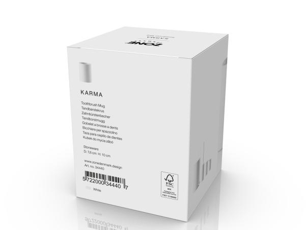 Bitz Zone Denmark Karma Toothbrush Mug Dia 7 6 X 10 Cm White
