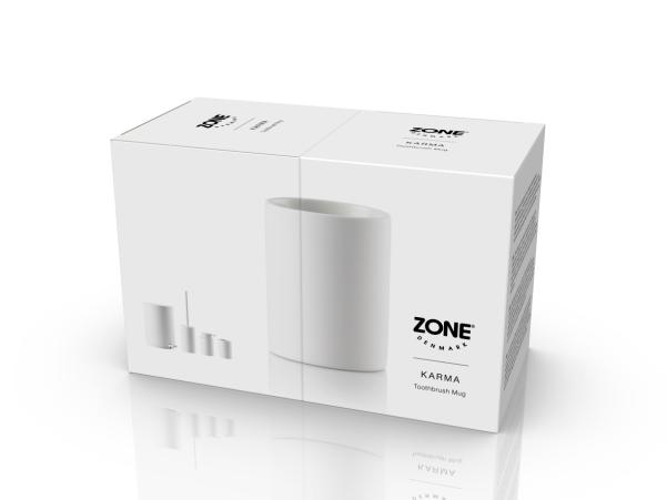 Bitz Zone Denmark Karma Toothbrush Mug Dia 7 6 X 10 Cm White