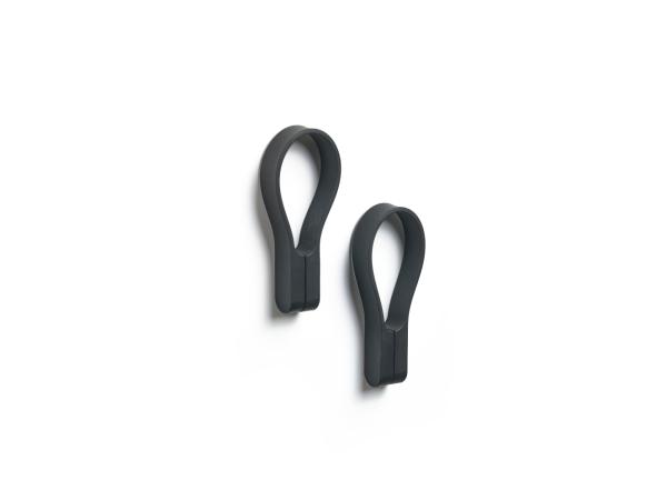 bitz Zone Denmark Loop magnet Towel strap 9 cm 2 pcs Black