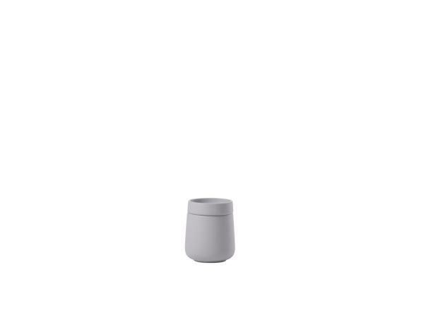 bitz Zone Denmark Nova One Jar with lid Dia 8 4 x 10 cm 290 ml Gull Grey