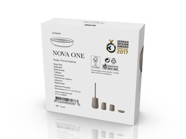 Bitz Zone Denmark Nova One Soap Dish Dia 11 X 2.5 Cm Taupe