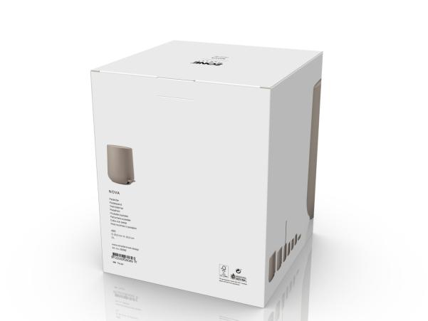 Bitz Zone Denmark Nova Pedal Bin Dia 20.5 X 23.5 Cm 3 Liter Taupe