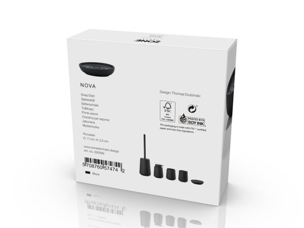 Bitz Zone Denmark Nova Soap Dish Dia. 11 X 2 5 Cm Black