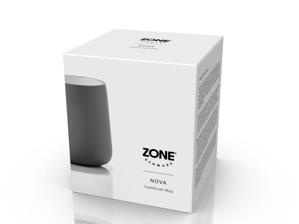 Bitz Zone Denmark Nova Toothbrush Mug Dia. 8 X 10 Cm Grey