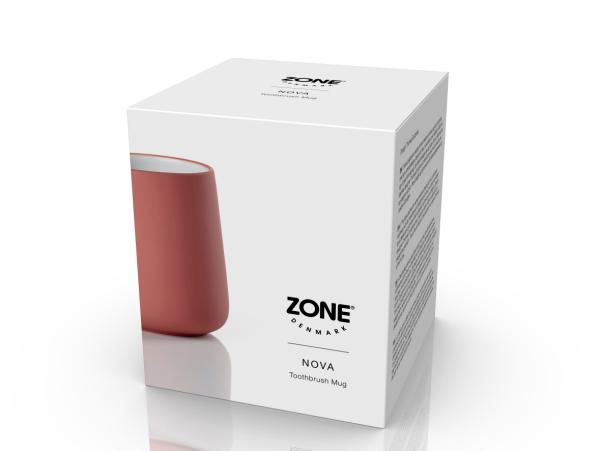 Bitz Zone Denmark Nova Toothbrush Mug Dia 8 X 10 Cm Peach Red
