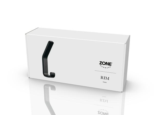 Bitz Zone Denmark Rim Double Hook 4 X 2 X 11.5 Cm Black