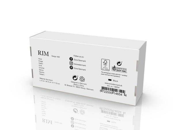 Bitz Zone Denmark Rim Double Hook 4 X 2 X 11.5 Cm Black