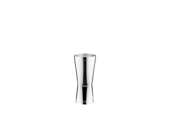 bitz Zone Denmark Rocks Jigger Dia 4 4 x 9 8 cm 3/6 cl Polished Steel