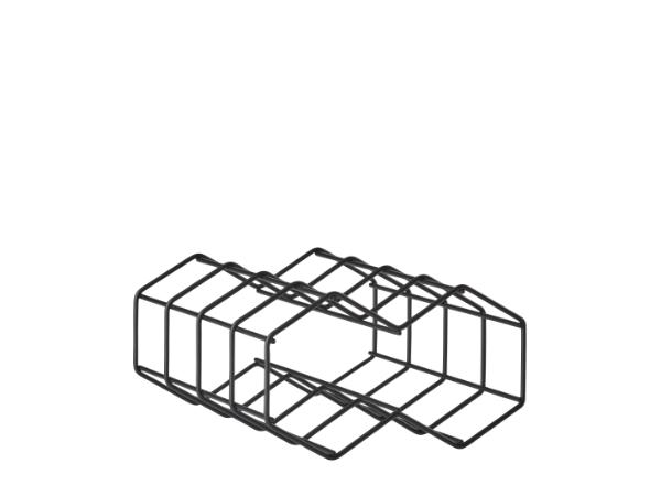 bitz Zone Denmark Rocks Wine rack wire 22.8 x 19.5 x 11.4 cm Black