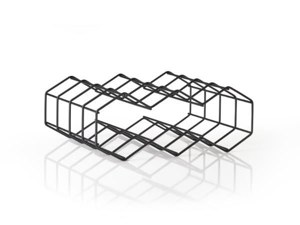 Bitz Zone Denmark Rocks Wine Rack Wire 28.8 X 22.8 X 11.4 Cm Black