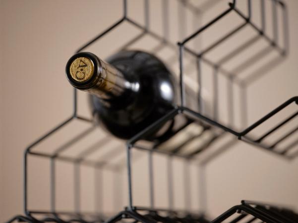 Bitz Zone Denmark Rocks Wine Rack Wire 28.8 X 22.8 X 11.4 Cm Black