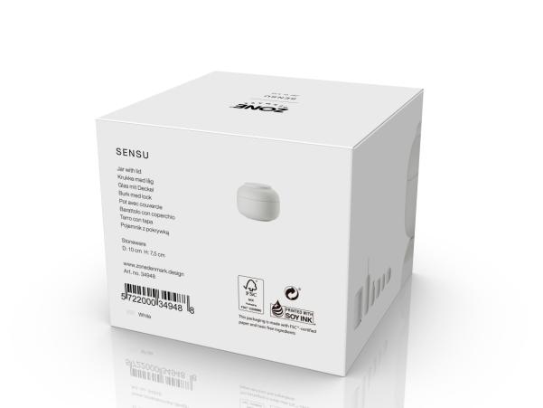 Bitz Zone Denmark Sensu Jar With Lid Dia 10 X 7 5 Cm White