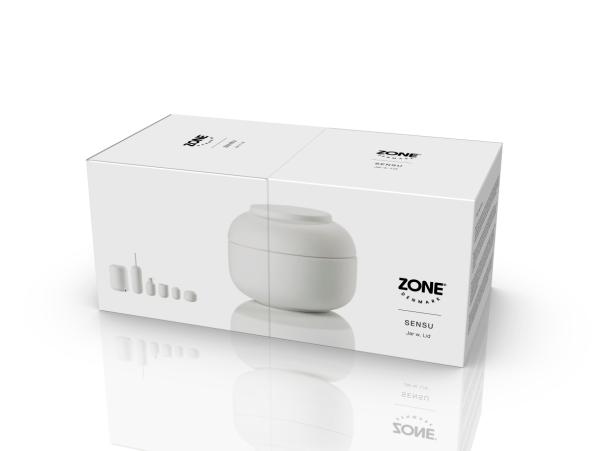 Bitz Zone Denmark Sensu Jar With Lid Dia 10 X 7 5 Cm White