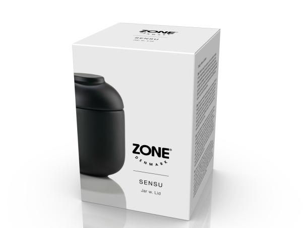 Bitz Zone Denmark Sensu Jar With Lid Dia 6 5 X 9 Cm Black