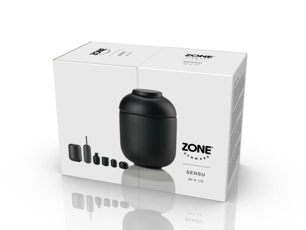 Bitz Zone Denmark Sensu Jar With Lid Dia 6 5 X 9 Cm Black