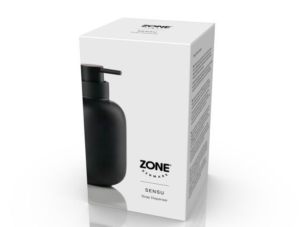 Bitz Zone Denmark Sensu Soap Dispenser Dia 7 5 X 13 Cm 0 3 Liter Black