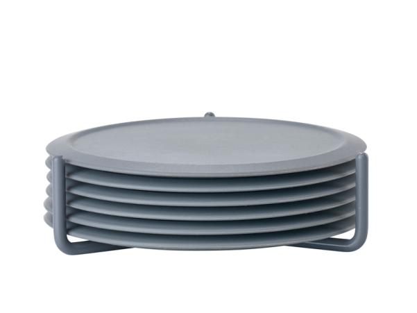 Bitz Zone Denmark Singles Coasters Dia. 10 X 3.1 Cm 6 Pcs Cool Grey