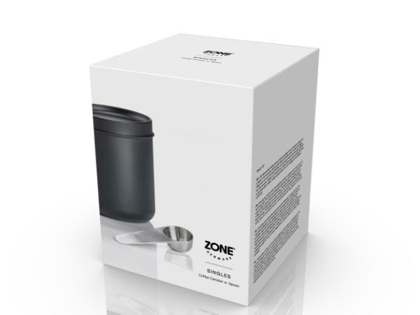 Bitz Zone Denmark Singles Coffee Canister With Spoon Dia 12 X 14 Cm 1 1 Liter 2 Parts Black