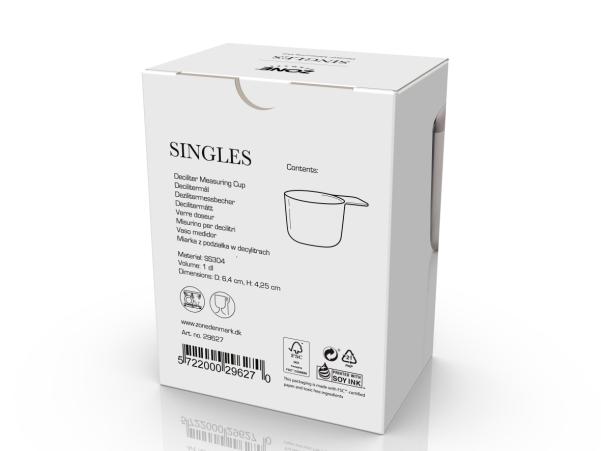 Bitz Zone Denmark Singles Deciliter Measuring Cup Dia 6 4 X 4 25 Cm 1 Dl Steel
