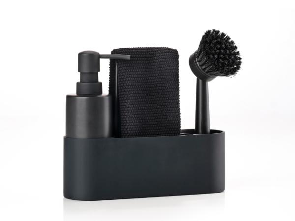 bitz Zone Denmark Singles Dishwashing set 22 x 6 7 x 19 cm 4 pcs Black