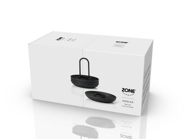 Bitz Zone Denmark Singles Egg Cup W. Holder Dia 11.2 X 9.5 Cm 4 Pcs Black