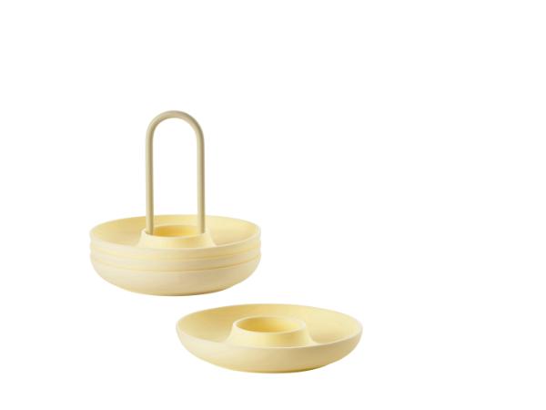 bitz Zone Denmark Singles Egg cup w. holder Dia 11.2 x 9.5 cm 4 pcs Limestone