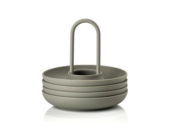 Bitz Zone Denmark Singles Egg Cup W. Holder Dia. 11 X 9.5 Cm 4 Pcs Mud