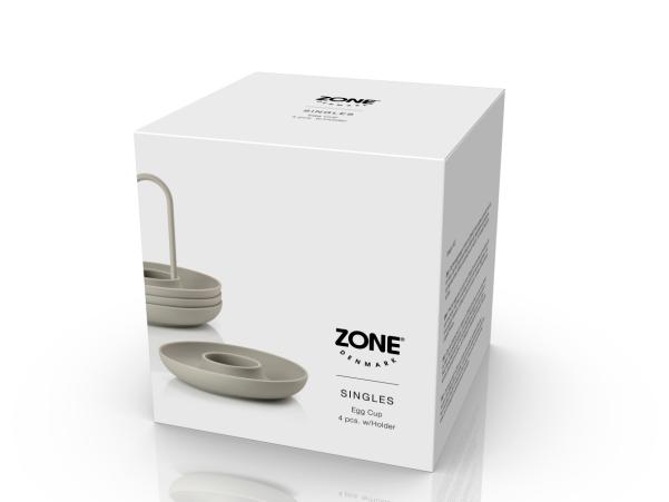 Bitz Zone Denmark Singles Egg Cup W. Holder Dia. 11 X 9.5 Cm 4 Pcs Mud