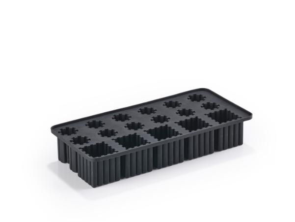 Bitz Zone Denmark Singles Ice Cube Tray 22 X 11.2 X 3.9 Cm Black