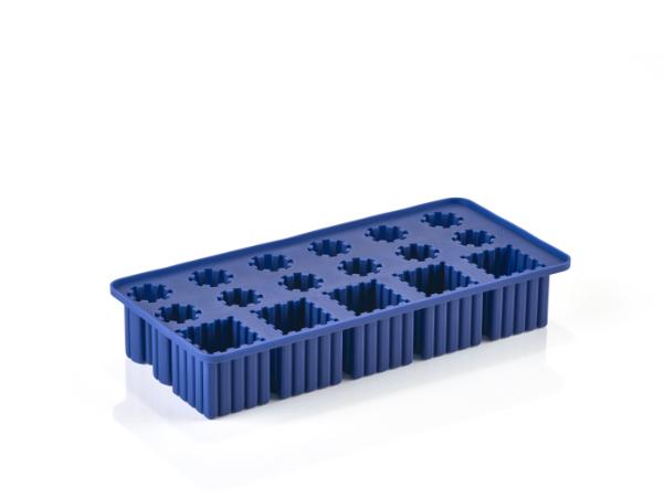 Bitz Zone Denmark Singles Ice Cube Tray 22 X 11.2 X 3.9 Cm Indigo Blue
