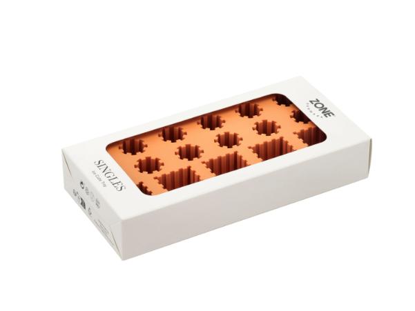 Bitz Zone Denmark Singles Ice Cube Tray 22 X 11.2 X 3.9 Cm Apricot