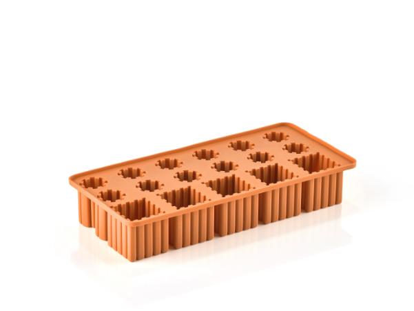 Bitz Zone Denmark Singles Ice Cube Tray 22 X 11.2 X 3.9 Cm Apricot