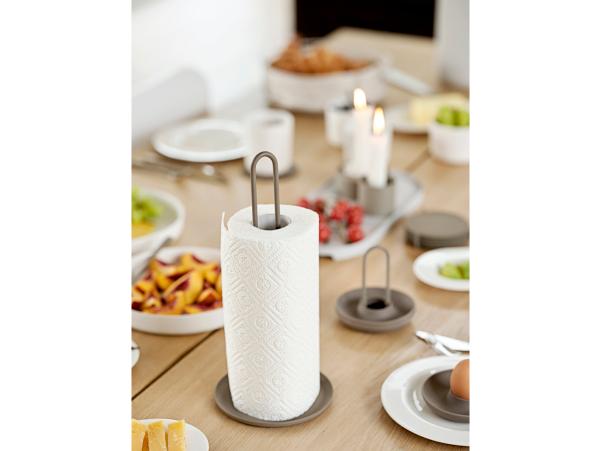 Bitz Zone Denmark Singles Kitchen Roll Holder Dia 14.5 X 32 Cm Taupe