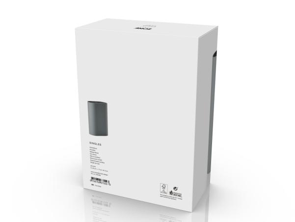 Bitz Zone Denmark Singles Knife Block 17 X 9 X 24 Cm Cool Grey