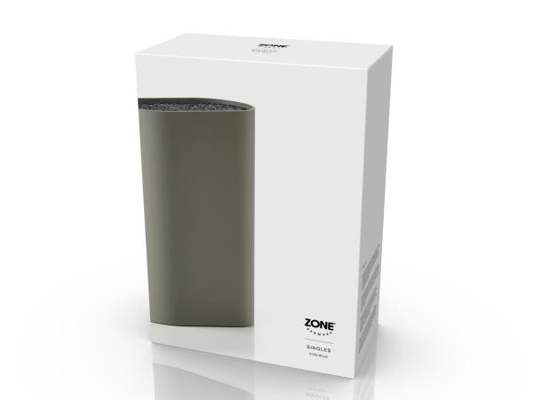 Bitz Zone Denmark Singles Knife Block 17 X 9 X 24 Cm Mud