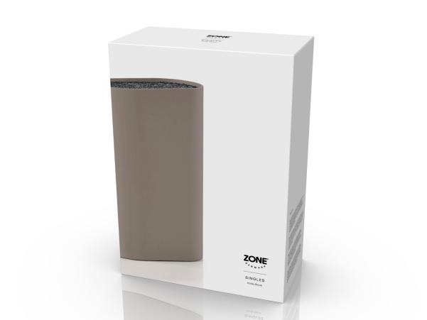 Bitz Zone Denmark Singles Knife Block 17 X 9 X 24 Cm Taupe