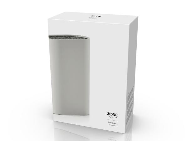 Bitz Zone Denmark Singles Knife Block 17 X 9 X 24 Cm Warm Grey