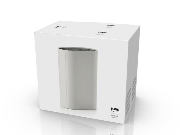 Bitz Zone Denmark Singles Knife Block 17 X 9 X 24 Cm Warm Grey